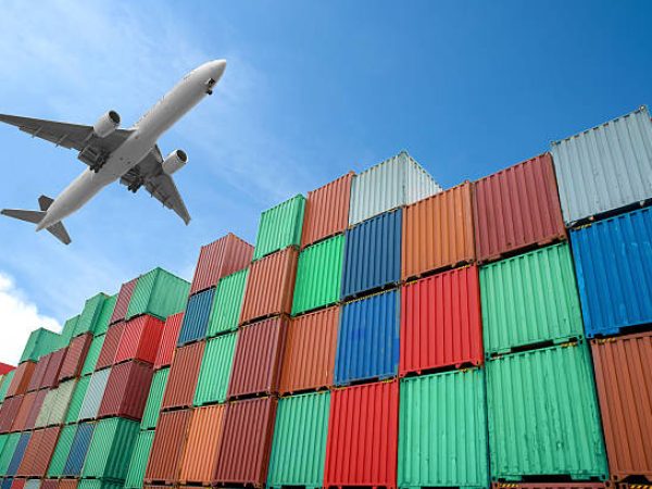 Stack of Cargo Containers at the docks