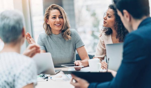 Group of people on a business meeting